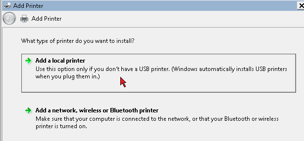 printer redirection