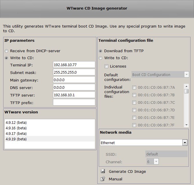 WTware boot CD image generator