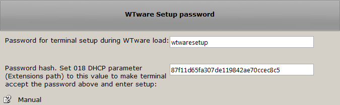 WTware password hash